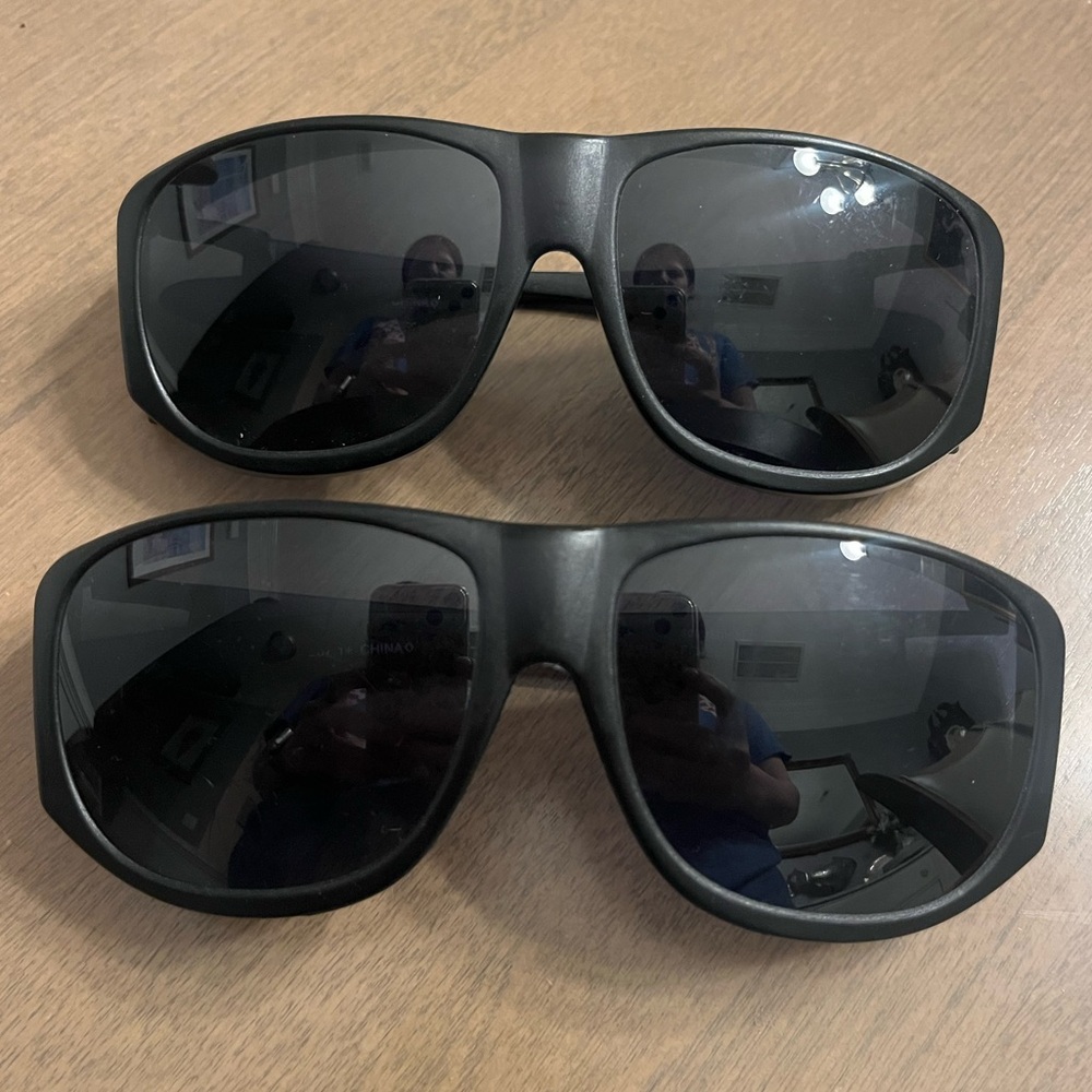 Solar Shield Medical Surgical Eye Cover Sunblock Dark Protective Sunglasses Set